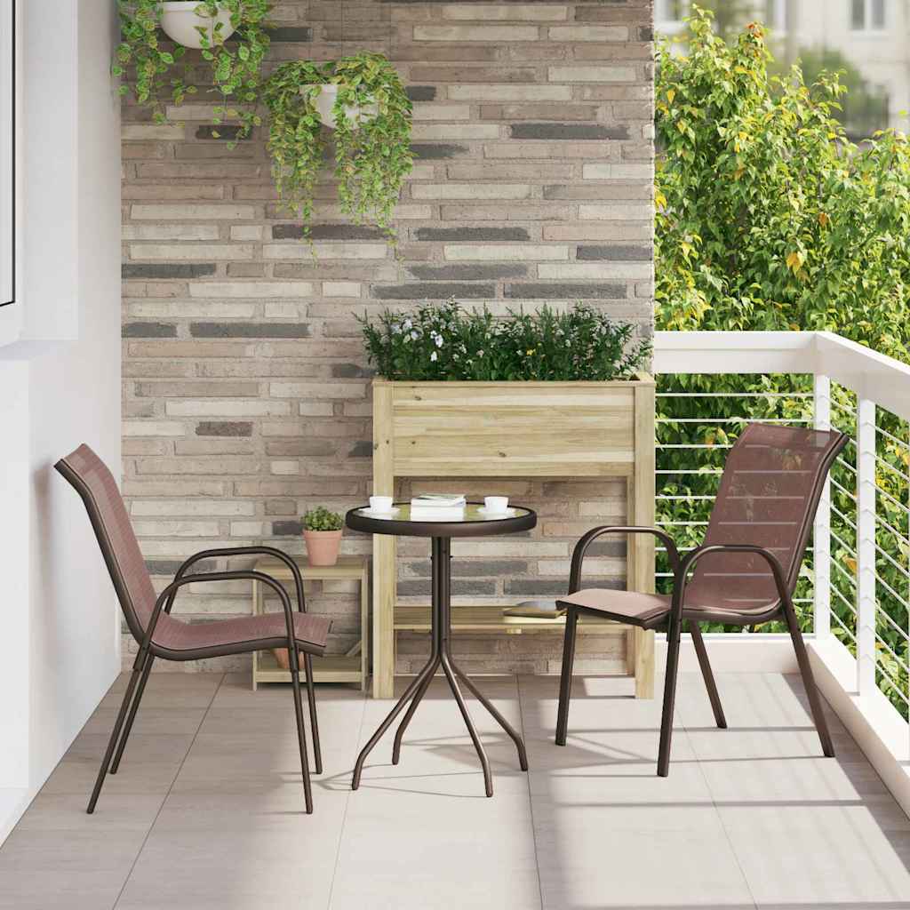 Have Bistro Sæt 3 pcs Brun Stål