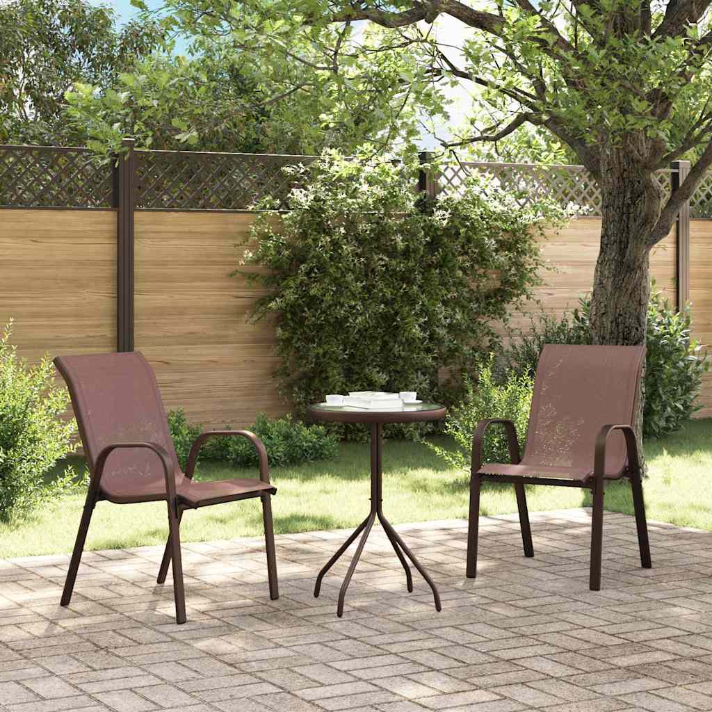 Have Bistro Sæt 3 pcs Brun Stål