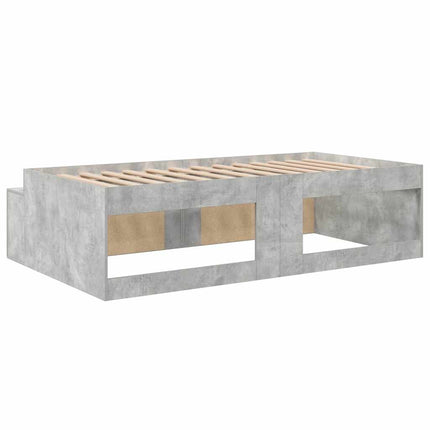 Sengestel med skuffe Beton Grå 100 x 200 cm Konstrueret træ