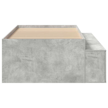 Sengestel med skuffe Beton Grå 90 x 200 cm Konstrueret træ