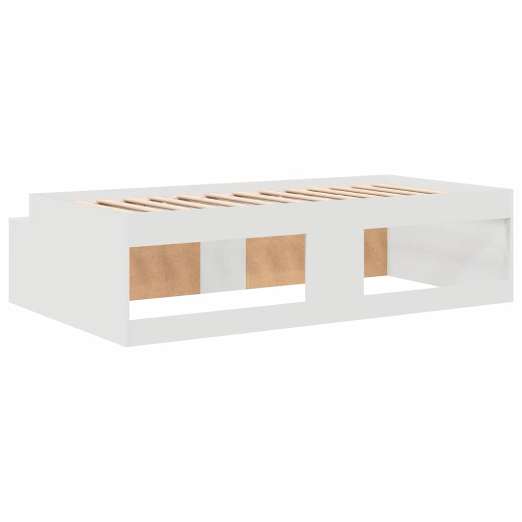 Sengestel med skuffe Hvid 80 x 200 cm Konstrueret træ