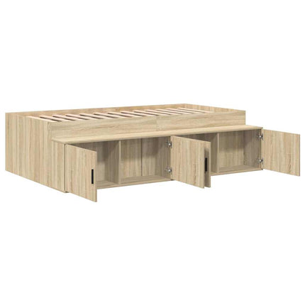 Sengestel med skuffe Sonoma eg 80 x 200 cm Konstrueret træ