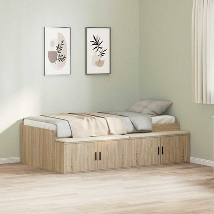 Sengestel med skuffe Sonoma eg 90 x 190 cm Konstrueret træ