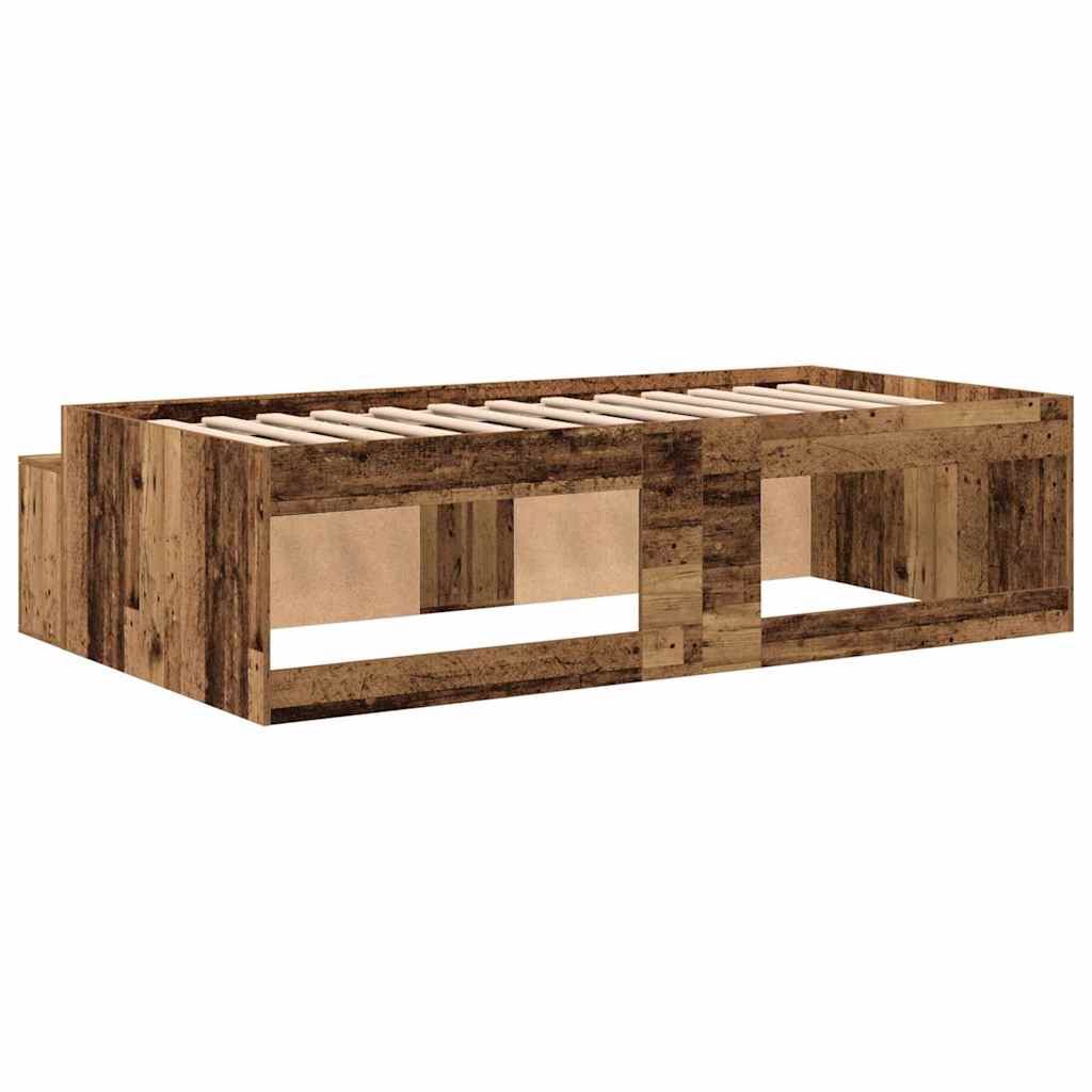Sengestel med skuffe Artisan Egetræ 70 x 190 cm Konstrueret træ