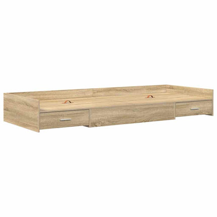 Sengestel med skuffe Sonoma eg 100 x 200 cm Konstrueret træ