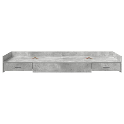 Sengestel med skuffe Beton Grå 100 x 200 cm Konstrueret træ
