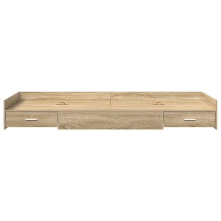 Sengestel med skuffe Sonoma eg 90 x 200 cm Konstrueret træ
