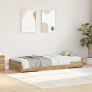 Sengestel med skuffe Artisan Egetræ 90 x 200 cm Konstrueret træ