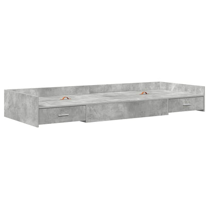 Sengestel med skuffe Beton Grå 80 x 200 cm Konstrueret træ
