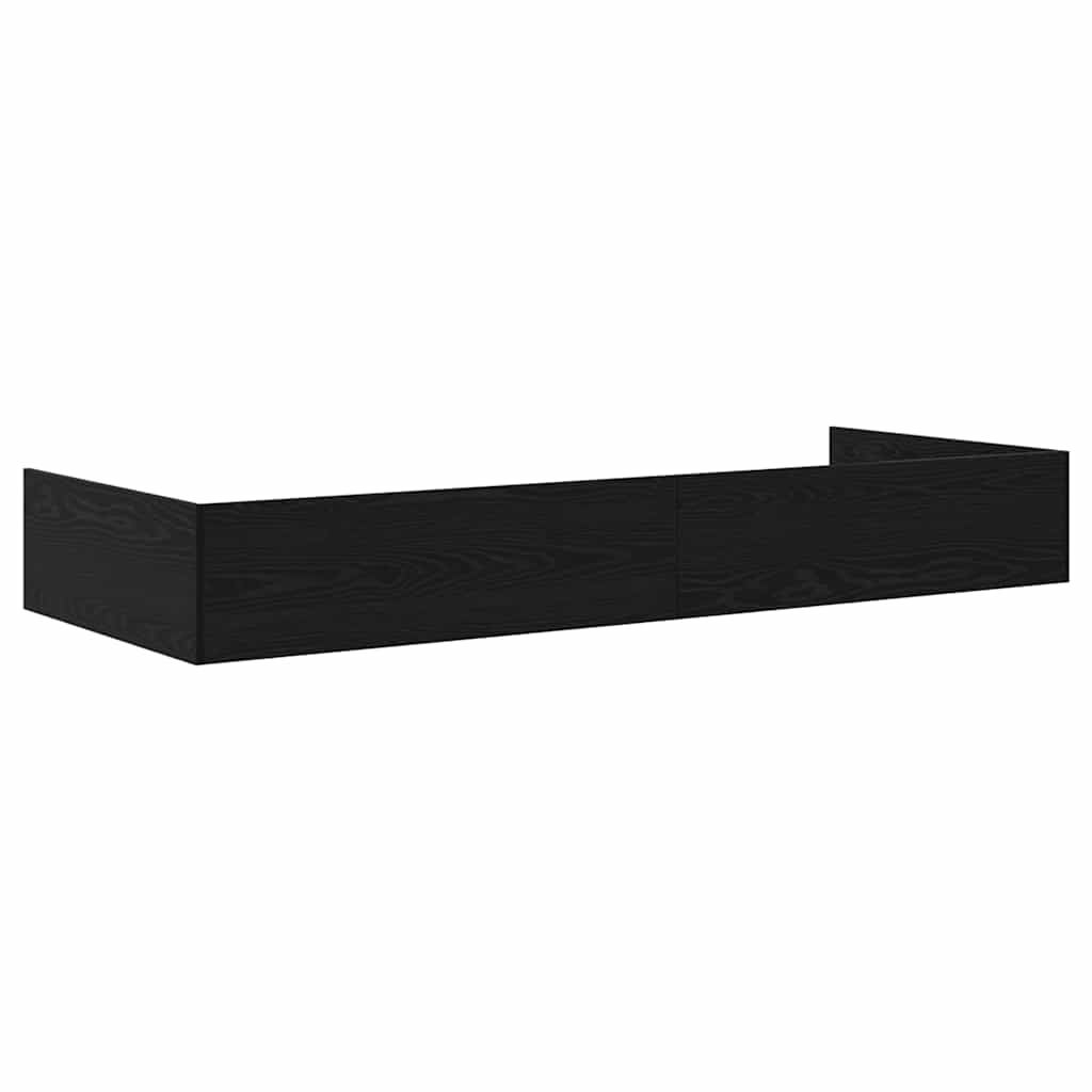 Sengestel med hovedgærde Sort eg 90 x 190 cm Konstrueret træ