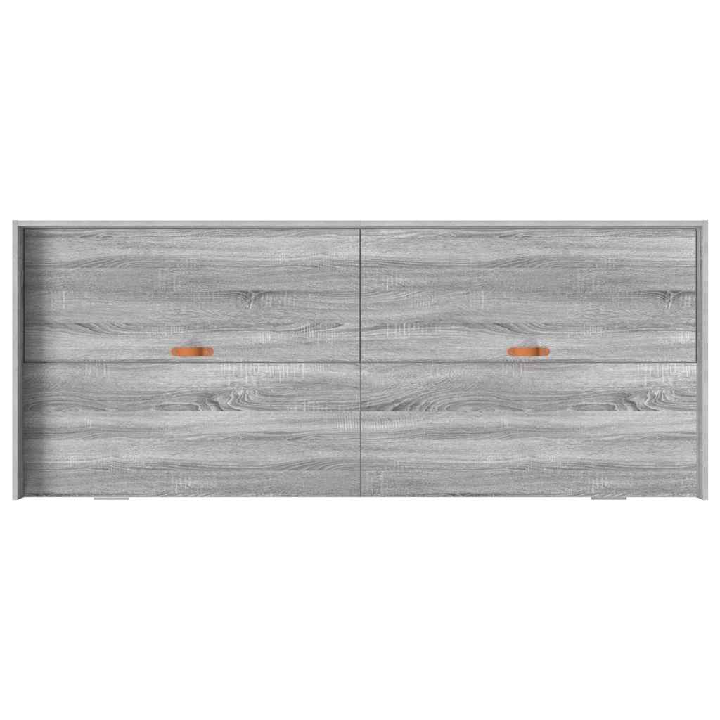 Sengestel med hovedgærde Grå Sonoma 90 x 190 cm Konstrueret træ