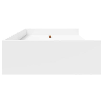 Sengestel med skuffe med dør Hvid 75 x 190 cm Konstrueret træ
