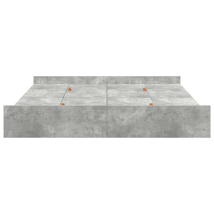 Seng med opbevaring Beton Grå 200 x 200 cm Konstrueret træ