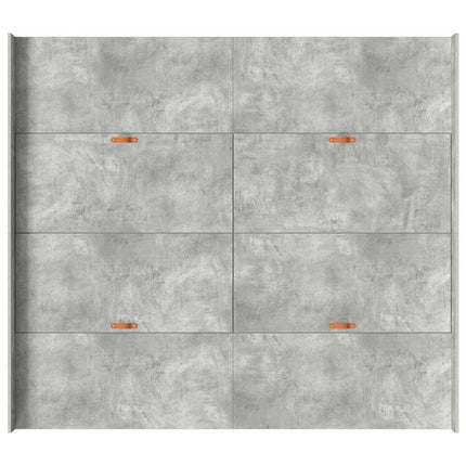 Seng med opbevaring Beton Grå 200 x 200 cm Konstrueret træ