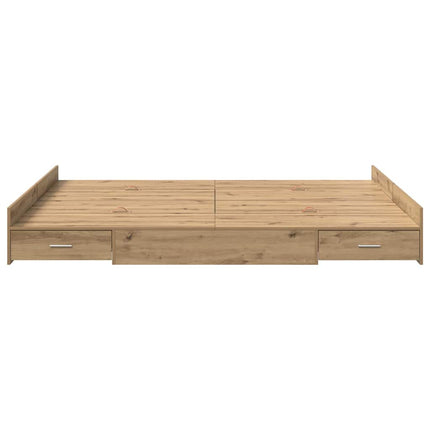 Seng med opbevaring Artisan Egetræ 160 x 200 cm Konstrueret træ