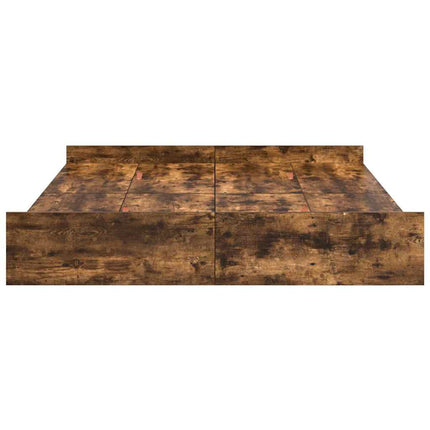 Seng med opbevaring Røget eg 140 x 200 cm Konstrueret træ