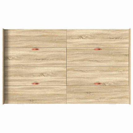 Seng med opbevaring Sonoma eg 120 x 200 cm Konstrueret træ