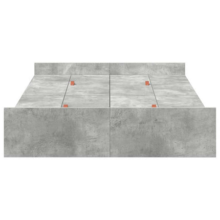Seng med opbevaring Beton Grå 120 x 200 cm Konstrueret træ