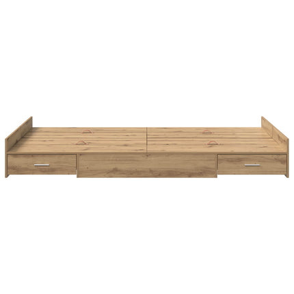 Seng med opbevaring Artisan Egetræ 120 x 200 cm Konstrueret træ