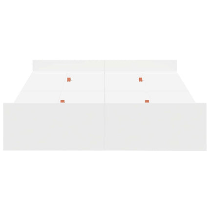 Seng med opbevaring med dør Hvid 120 x 190 cm Konstrueret træ