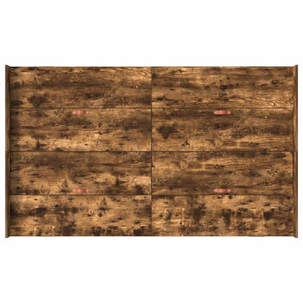 Seng med opbevaring Røget eg 120 x 190 cm Konstrueret træ