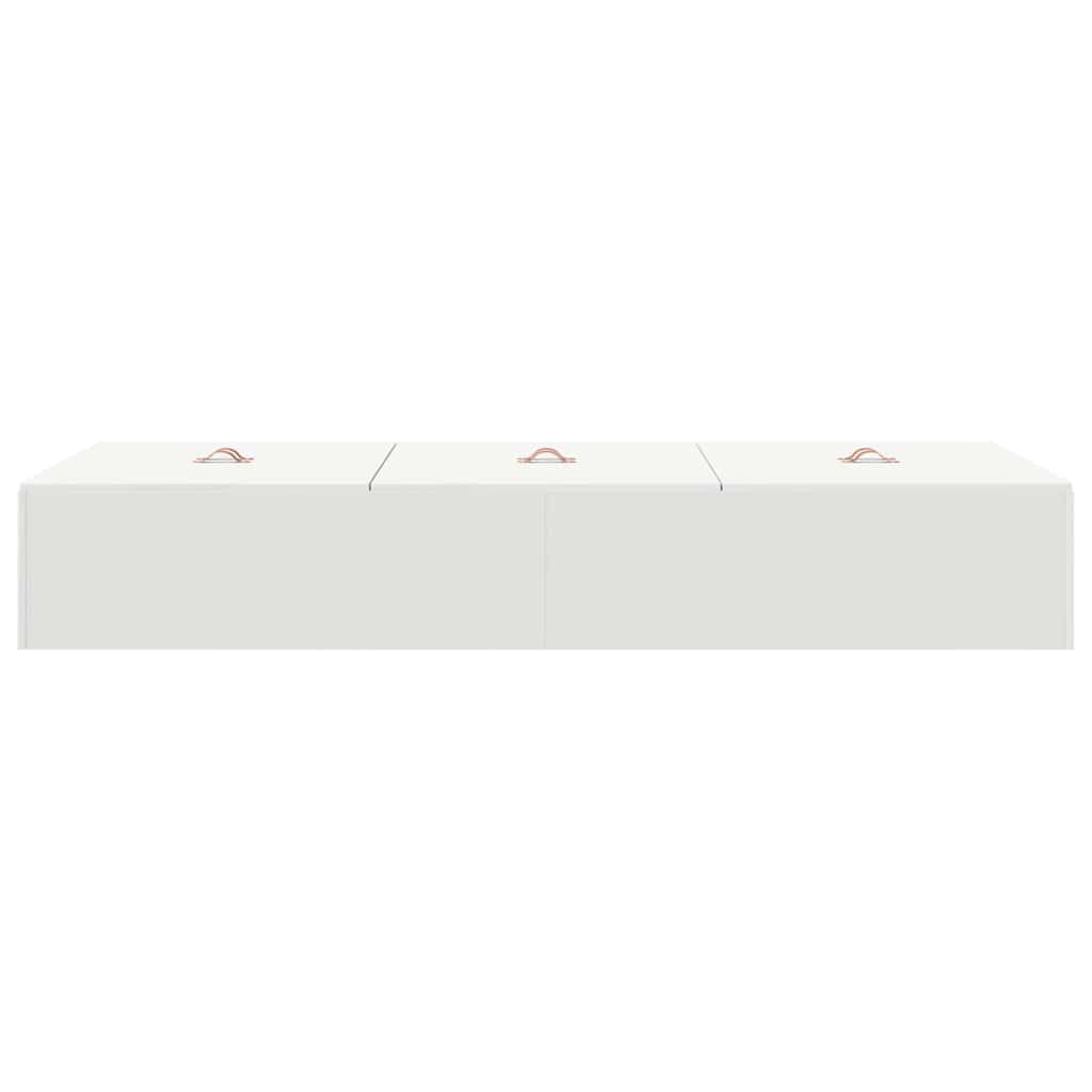 Seng med opbevaring Hvid 80 x 200 cm Konstrueret træ