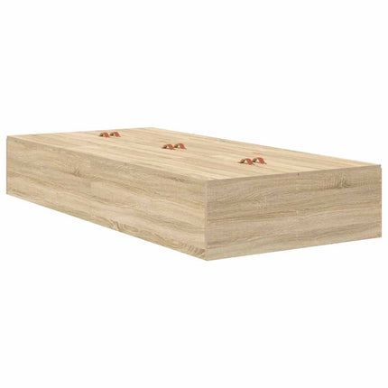 Seng med opbevaring Sonoma eg 90 x 200 cm Konstrueret træ