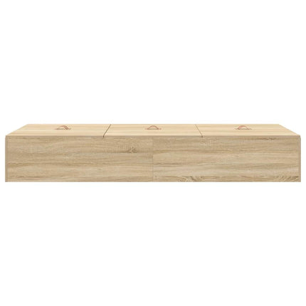 Seng med opbevaring Sonoma eg 90 x 200 cm Konstrueret træ