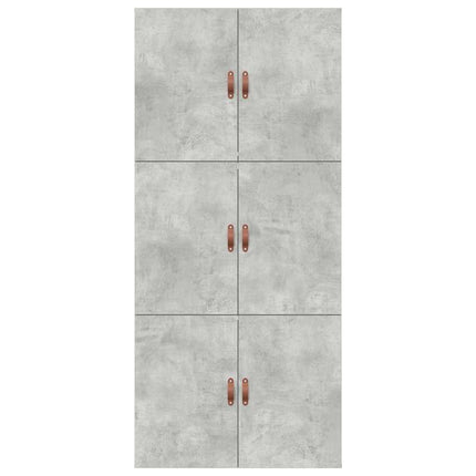 Seng med opbevaring Beton Grå 90 x 200 cm Konstrueret træ