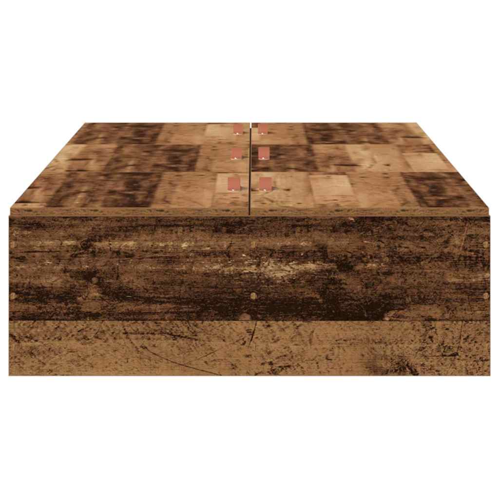 Seng med opbevaring Gammelt træ 100 x 200 cm Konstrueret træ