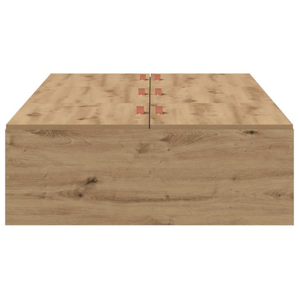 Seng med opbevaring Artisan Egetræ 100 x 200 cm Konstrueret træ