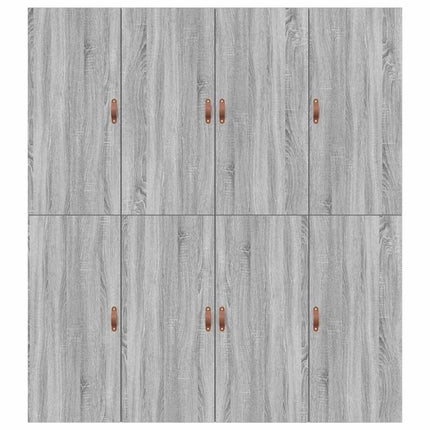 Seng med opbevaring Grå Sonoma 200 x 200 cm Konstrueret træ