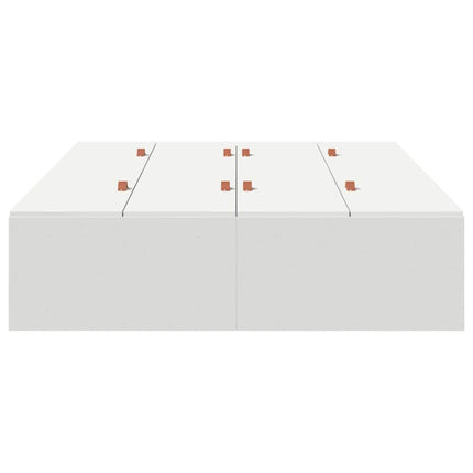 Seng med opbevaring Hvid 120 x 200 cm Konstrueret træ