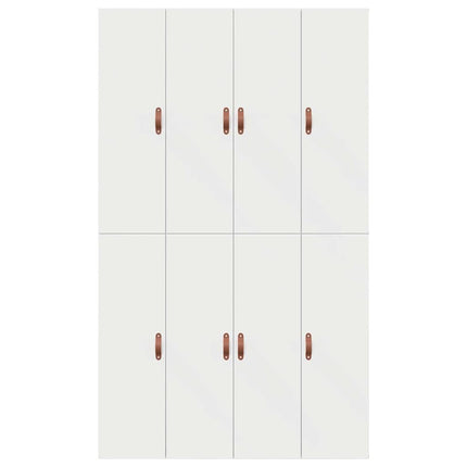 Seng med opbevaring Hvid 120 x 200 cm Konstrueret træ