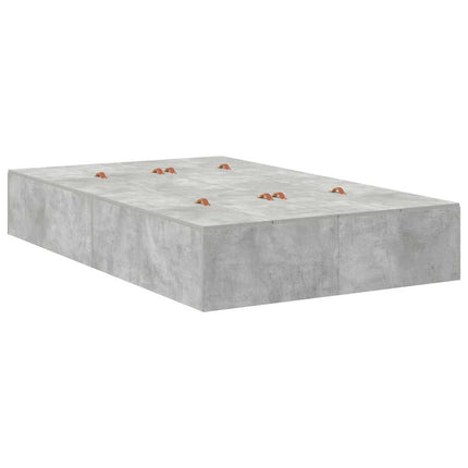 Seng med opbevaring Beton Grå 120 x 200 cm Konstrueret træ