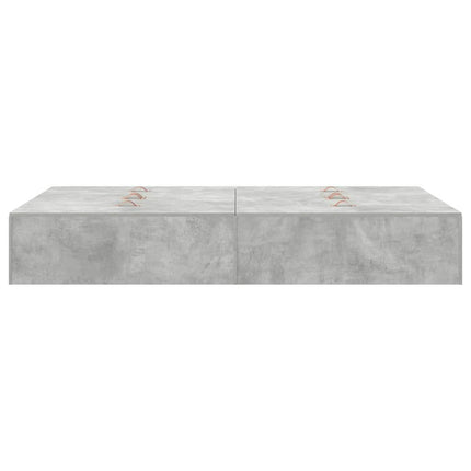 Seng med opbevaring Beton Grå 120 x 200 cm Konstrueret træ