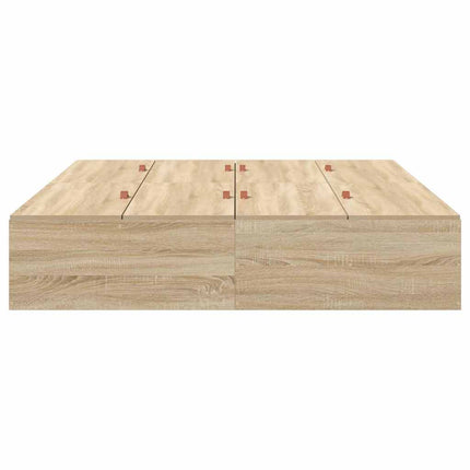 Seng med opbevaring Sonoma eg 150 x 200 cm Konstrueret træ