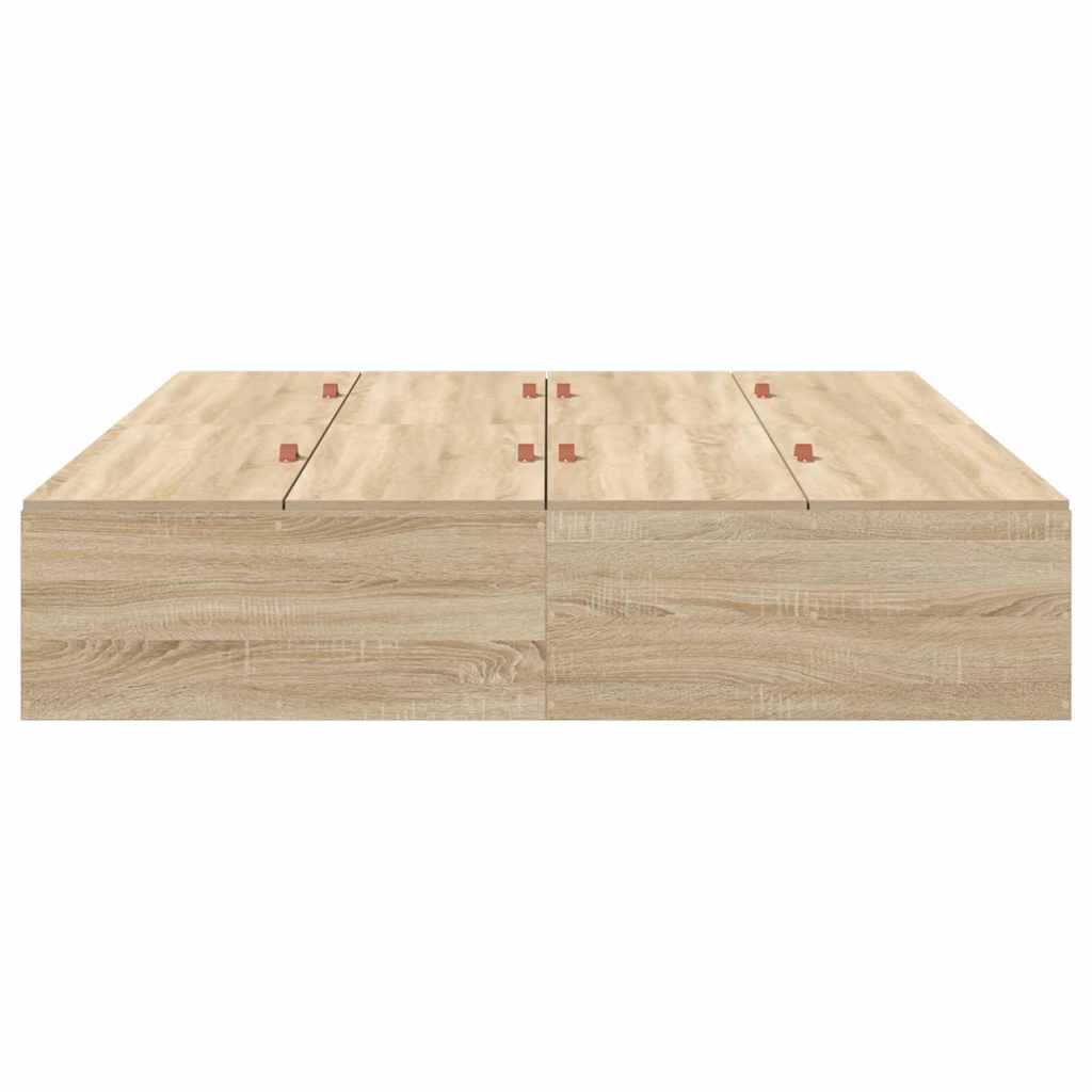 Seng med opbevaring Sonoma eg 150 x 200 cm Konstrueret træ