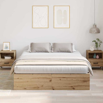 Seng med opbevaring Artisan Egetræ 150 x 200 cm Konstrueret træ