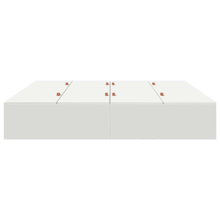 Seng med opbevaring med dør Hvid 180 x 200 cm Konstrueret træ