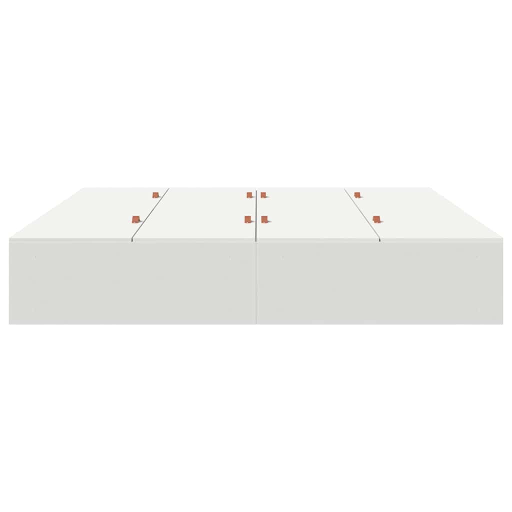 Seng med opbevaring Hvid 180 x 200 cm Konstrueret træ