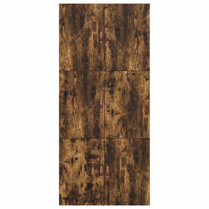 Seng med opbevaring Røget eg 90 x 190 cm Konstrueret træ