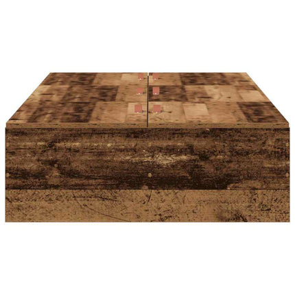 Seng med opbevaring Gammelt træ 90 x 190 cm Konstrueret træ