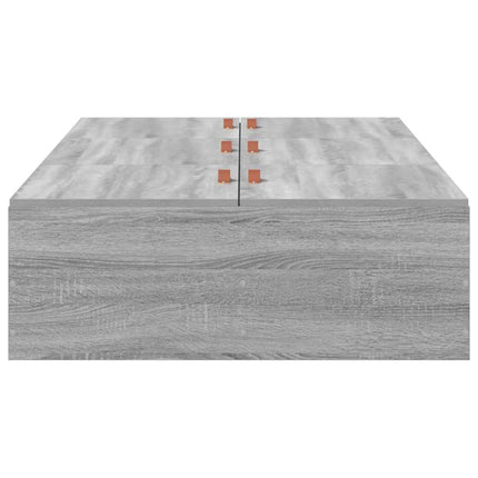 Seng med opbevaring Grå Sonoma 70 x 190 cm Konstrueret træ