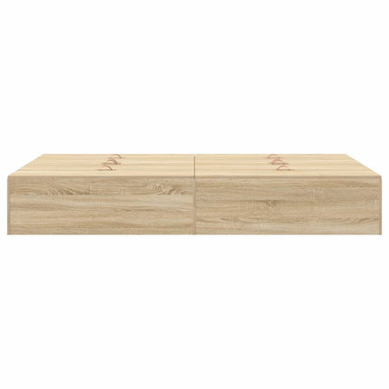Seng med opbevaring Sonoma eg 120 x 190 cm Konstrueret træ