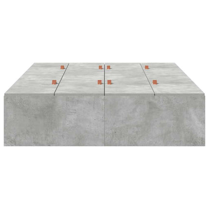 Seng med opbevaring Beton Grå 120 x 190 cm Konstrueret træ