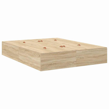 Seng med opbevaring Sonoma eg 140 x 190 cm Konstrueret træ