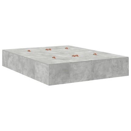 Seng med opbevaring Beton Grå 140 x 190 cm Konstrueret træ