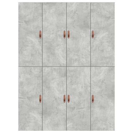 Seng med opbevaring Beton Grå 140 x 190 cm Konstrueret træ