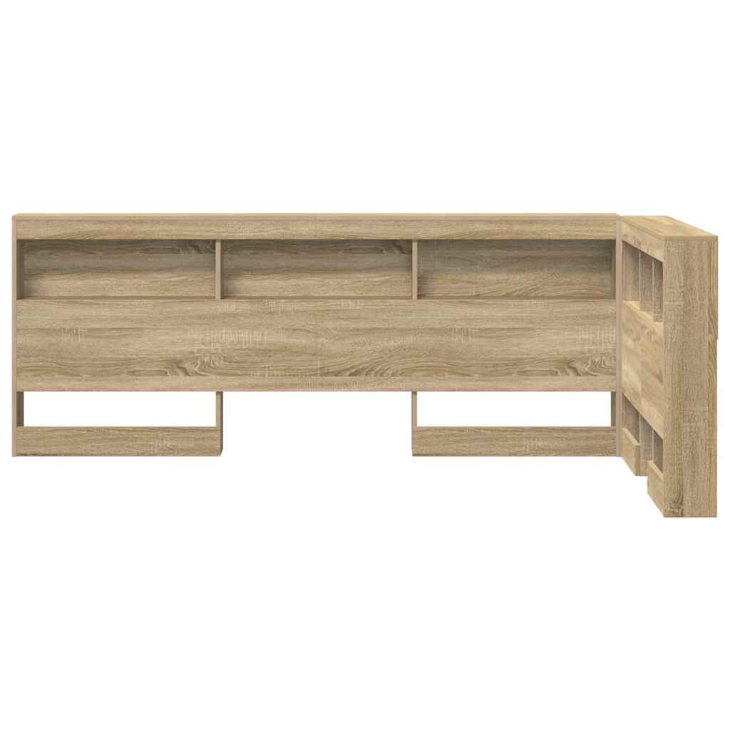 Opbevaringshovedgavl med hylde Sonoma eg 80 cm Konstrueret træ